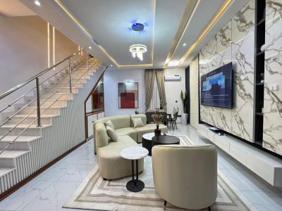 Luxurious 4 Bedroom Apartment with a Private Rooftop, Ps5, Bath Tub, Blarney Residence, Ikate, Lekki, Lagos, Flat / Apartment Short Let
