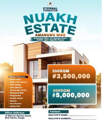 Fast Developing and Affordable  Land, Ogbeke Nike, Enugu, Enugu, Residential Land for Sale