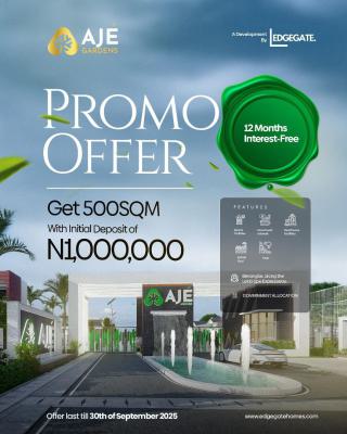 Promo Time Aje Garden Estate, Ajé Garden Estate, Off Lekki Epe Expressway, Eleranigbe, Ibeju Lekki, Lagos, Residential Land for Sale