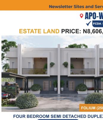 Smart 4 Bedroom Terrace Duplex, Apo Wasa, Apo Mechanic, Christland Academy, Apo, Abuja, Residential Land for Sale