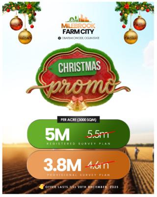 6 Plots of Land for Farming and Residential, Milebrook Farm City, Obafemi Owode, Ogun, Mixed-use Land for Sale