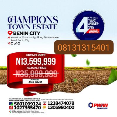 Plots of C of O Lands with Discount Offer, Imasabor Community Along Benin Sapale Road, Ikpoba Okha, Edo, Mixed-use Land for Sale
