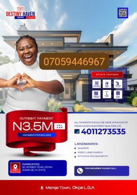 Plots of Affordable Land, Mereje Town, Okpe, Delta, Mixed-use Land for Sale