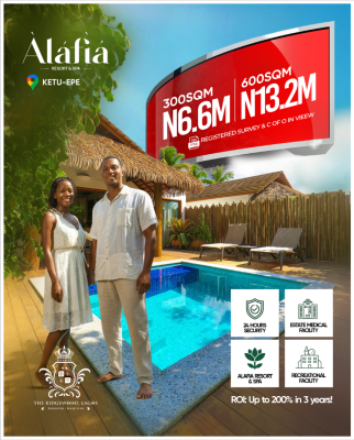 Dry Land, The Ridgewood, Alafia Resort and Spa, Ketu, Epe, Lagos, Residential Land for Sale