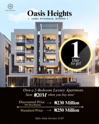 Luxury 2 Bedroom Apartment with Payment Plan, Oasis Height Lekki Foreshore, Lekki Phase 1, Lekki, Lagos, Block of Flats for Sale