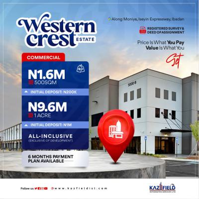 Verified Genuine Land in One of The Fastest Growing Location, Western Crest Estate, Iseyin Road, Moniya, Ibadan, Oyo, Residential Land for Sale