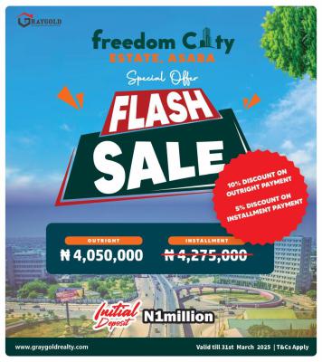 Land with 10% Discount Promo Till March 31st, Freedom City Estate, Asaba, Delta, Land for Sale