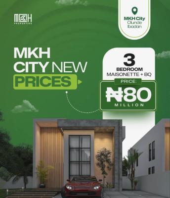 3 Bedrooms Maisontee with Bq, Olunde Scheme Academy Off Lagos Ibadan Express Way, Ibadan, Oyo, Block of Flats for Sale