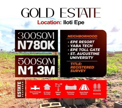 Affordable Land in Prime Location with Accessible Road Network, Gold Estate Iloit, Epe, Lagos, Residential Land for Sale