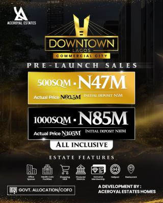 Commercial Estate, Price Increases in 10days, C of O, Downtown Lagos Commercial City, Ibeju Lekki, Lagos, Commercial Land for Sale