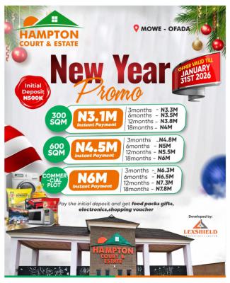 Dry Table Land in an Estate, Mowe Ofada, Ogun, Residential Land for Sale