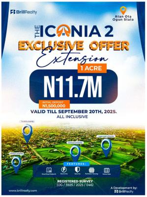 The Iconia Phase 2 -- Residential Land, Atan Ota, Ado-odo/ota, Ogun, Mixed-use Land for Sale