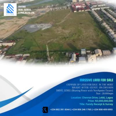 20000sqm of Land, Chevron Drive, Lekki, Lagos, Mixed-use Land for Sale