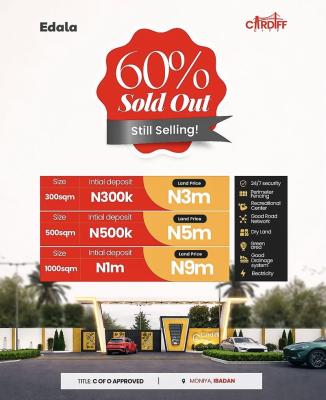 Buy and Build Land in a Prime Location, Cardiff City Moniya Expressway,ibadan Train Station Axis, Ibadan, Oyo, Mixed-use Land for Sale