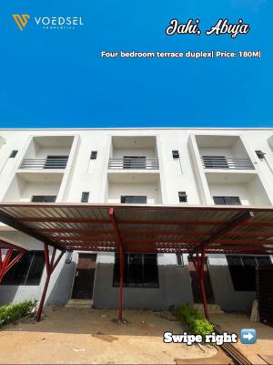 Luxury 4 Bedroom Terrace Duplex, Shafa Filling Station Axis, Jahi, Abuja, Terraced Duplex for Sale