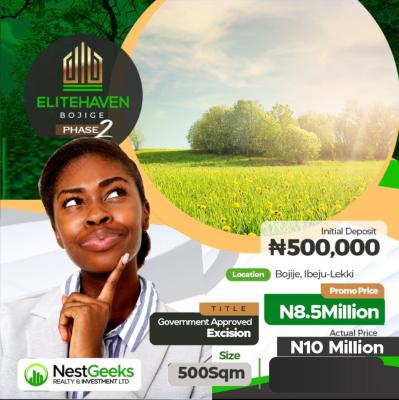 Affordable Land with Genuine Title, Elite Haven Phase2, Bogije, Ibeju Lekki, Lagos, Land for Sale