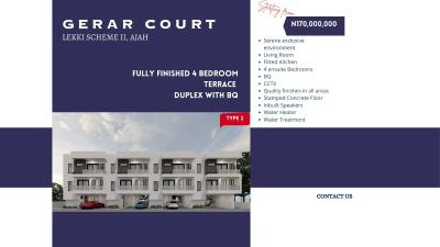 4 Bedroom Terrace Duplex with Bq, Lekki Scheme 2, Ajah, Lagos, Terraced Duplex for Sale