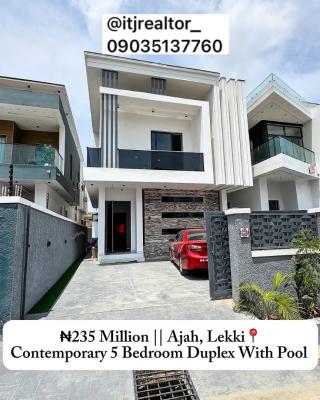 Contemporary 5 Bedroom Detached Duplex with Swimming Pool, Ajah, Lagos, Detached Duplex for Sale