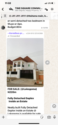 Newly Built 4 Bedroom Duplex + Bq, Lokogoma District, Abuja, Detached Duplex for Sale