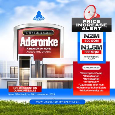 Most Affordable Land, Adejorin, Mowe Ofada, Ogun, Residential Land for Sale