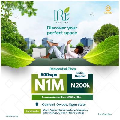 Own a Perfect Piece of Land at Ire Garden, Obafemi Owode, Ogun, Mixed-use Land for Sale