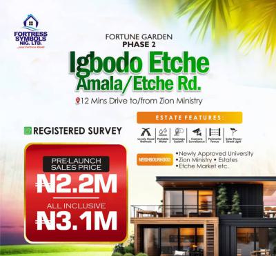 Newly Launched and Cheap Land, Fortune Garden Is 10 Minutes Drive to Zion Ministry New Permanent Site, Ngor Okpala, Imo, Residential Land for Sale