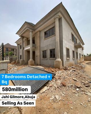Newly Built 7 Bedroom Detached Advanced Carcass, Jahi, Gilmore, Jahi, Abuja, Detached Duplex for Sale