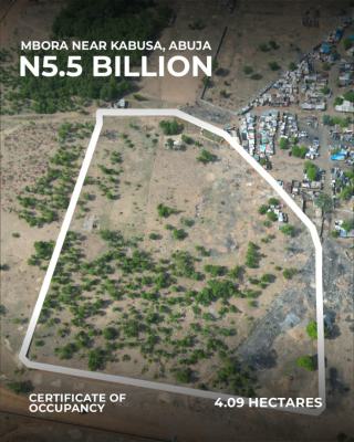 Land -- 4.09 Hectares  Mbora, Abuja, Mbora, Abuja, Beside Kbusa, Mbora (nbora), Abuja, Mixed-use Land for Sale