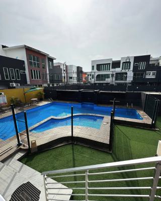 Luxury 4 Bedroom Maisonette with Ps5, Swimming Pool, Gym, Basketball, Ikate, Lekki, Lagos, Flat / Apartment Short Let