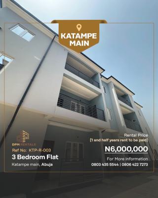 3bedroom Flat, Katampe, Abuja, Flat / Apartment for Rent