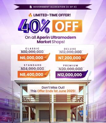 Looking for an Ultra Modern Market with Various  Shops Sizes, Aperin ,ibadan Expressway,ultra Modern Market, Ibadan, Oyo, Shop for Sale