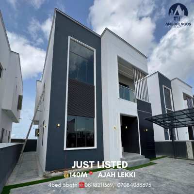 4 Bedroom Detached Duplex with a Bq, Ajah, Lagos, Detached Duplex for Sale