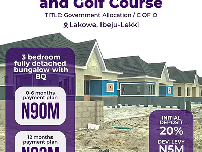 Luxury 3 Bedroom Bungalow Plus Studio BQ — Lakowe, Ibeju Lekki, Lagos