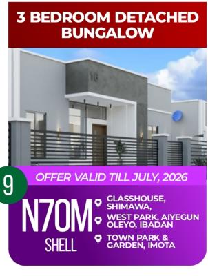 3 Bedroom Bungalow in an Estate, Behind Rccg Camp, Treasure Parks and Gardens Phase 3, Capetown, Simawa, Ogun, Detached Bungalow for Sale
