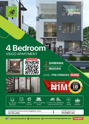 4 Bedroom Vidco Apartment on Estate Land., Available in Ibadan and Simawa, Simawa, Ogun, Detached Duplex for Sale