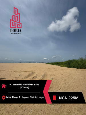 90 Hectares Reclaimed Land with Instant Allocation, Lagoon District, Lekki Phase 1, Lekki, Lagos, Mixed-use Land for Sale