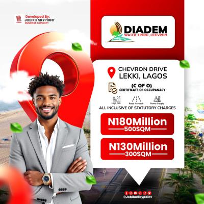 Stunning  Water Front, Diadem Water Front Chevron Drive, Lekki, Lagos, Mixed-use Land for Sale
