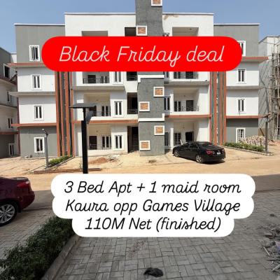 3 Bedroom Apartment with 1 Room Bq, Peachville Estate, Kaura, Abuja, Block of Flats for Sale