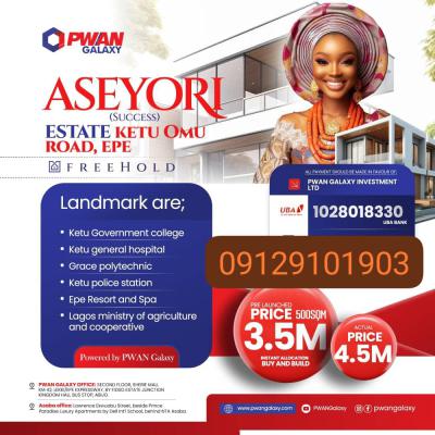 Plots of Affordable Freehold Lands, Ilara, Epe, Lagos, Mixed-use Land for Sale