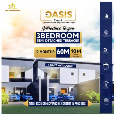 Luxury 3 Bedroom Terrace Duplex, Abijo, Lekki, Lagos, Terraced Duplex for Sale