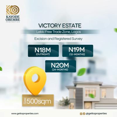 Land with Excision, Victory Estate, Ibeju Lekki, Lagos, Land for Sale
