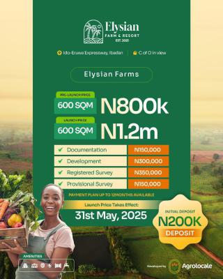 Elysian Farms, Ido Eruwa Expressway, Ibadan, Oyo, Mixed-use Land for Sale