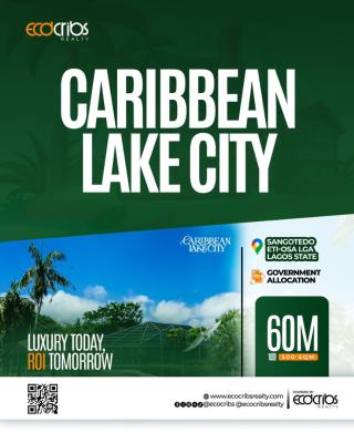 Land with Government Allocation and Registered Survey, Carribean Lake City, By Novare Mall Shoprite, Sangotedo, Ajah, Lagos, Residential Land for Sale