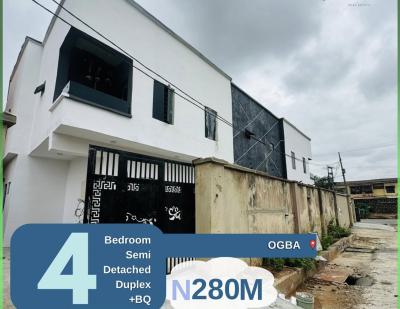 Beautiful 4 Bedroom Semi-detached Duplex with Bq in a Secured Estate, Ogba Ikeja, Ogba, Ikeja, Lagos, Semi-detached Duplex for Sale