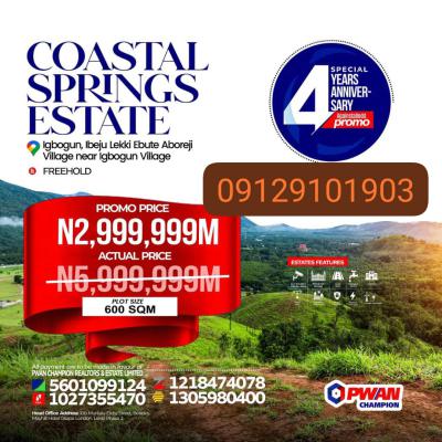 Buy 3 Plots and Get 1 Free, Igbogun Community, Close to Coastal Road, Ibeju Lekki, Lagos, Mixed-use Land for Sale
