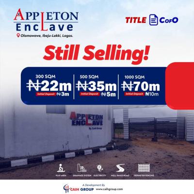 Own a Plot of Land, Appleton Enclave, Ibeju Lekki, Lagos, Residential Land for Sale