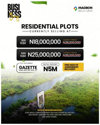 Luxury Land in a Prime Location, Magbon, Ibeju Lekki, Lagos, Residential Land for Sale