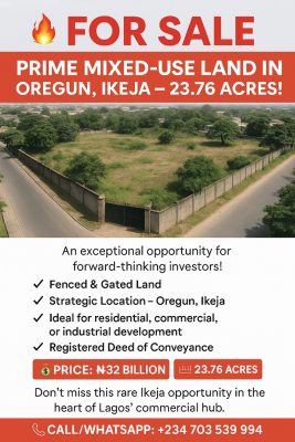 Versatile Land Opportunity for Investors Seeking Multi-purpose Use, Opebi, Ikeja, Lagos, Mixed-use Land for Sale