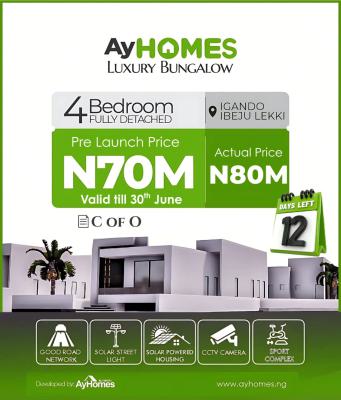 4 Bedroom Fully Detached with C of O, Igando, Ibeju Lekki, Lagos, Detached Duplex for Sale