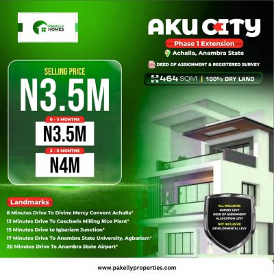 464k Sqm Land, Achalla, Aguata, Anambra, Residential Land for Sale